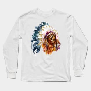 Native American Chief Long Sleeve T-Shirt